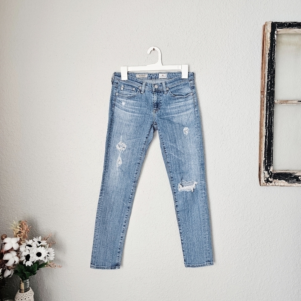 AG Adriano Goldschmied The Stevie Ankle Slim Straight Jeans Low Rise 25R